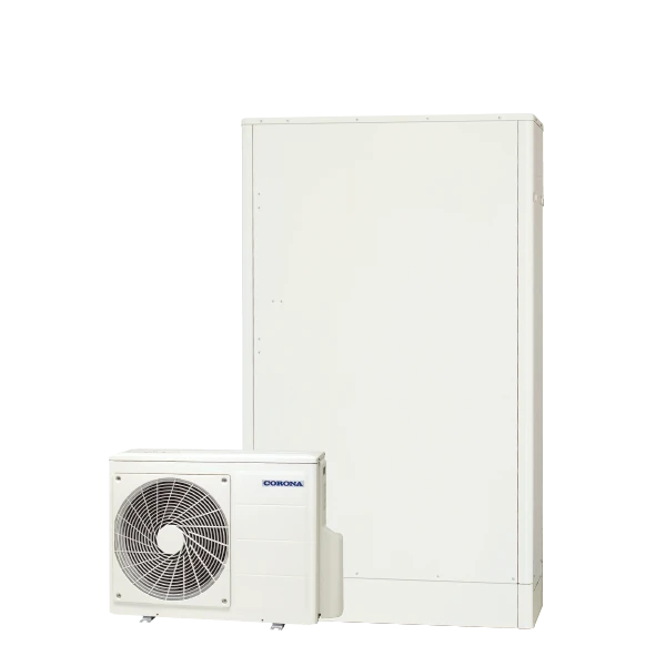コロナ CHP-E372AZ1の貯湯ユニットとヒートポンプユニット（メーカー商品画像。同じシリーズのイメージ）