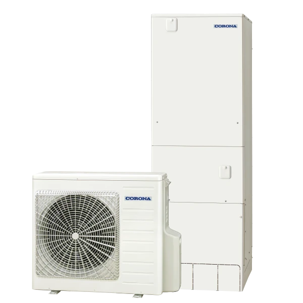 コロナ CHP-XE37AZ2の貯湯ユニットとヒートポンプユニット（メーカー商品画像。同じシリーズのイメージ）